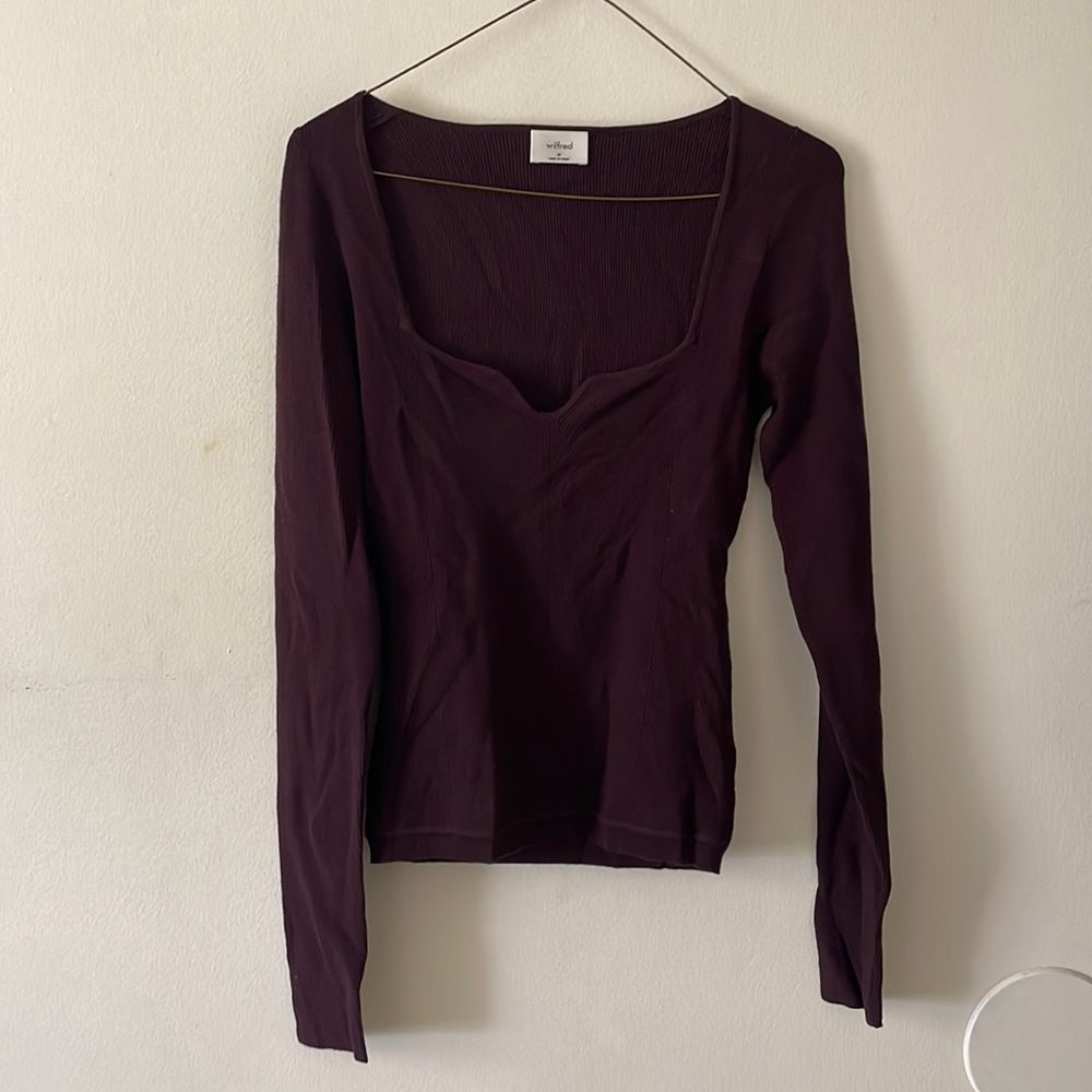 ARITZIA WILFRED heart necked sweater